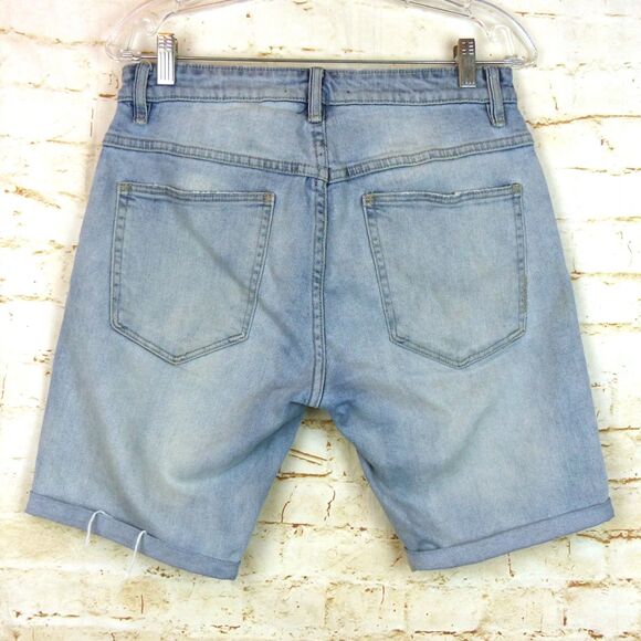 Neuw Ray Denim Shorts Mens 30 Light Blue Axis 30X8.5 Rolled Cuff Grunge Summer - Picture 3 of 15